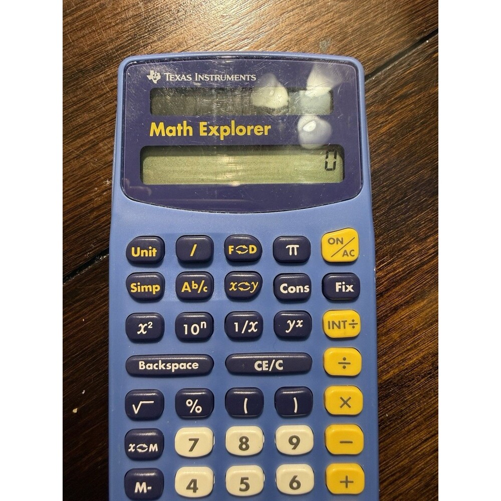 Texas Instruments 2 Math Explorer Solar Calculator Blue - Picture 4 of 4